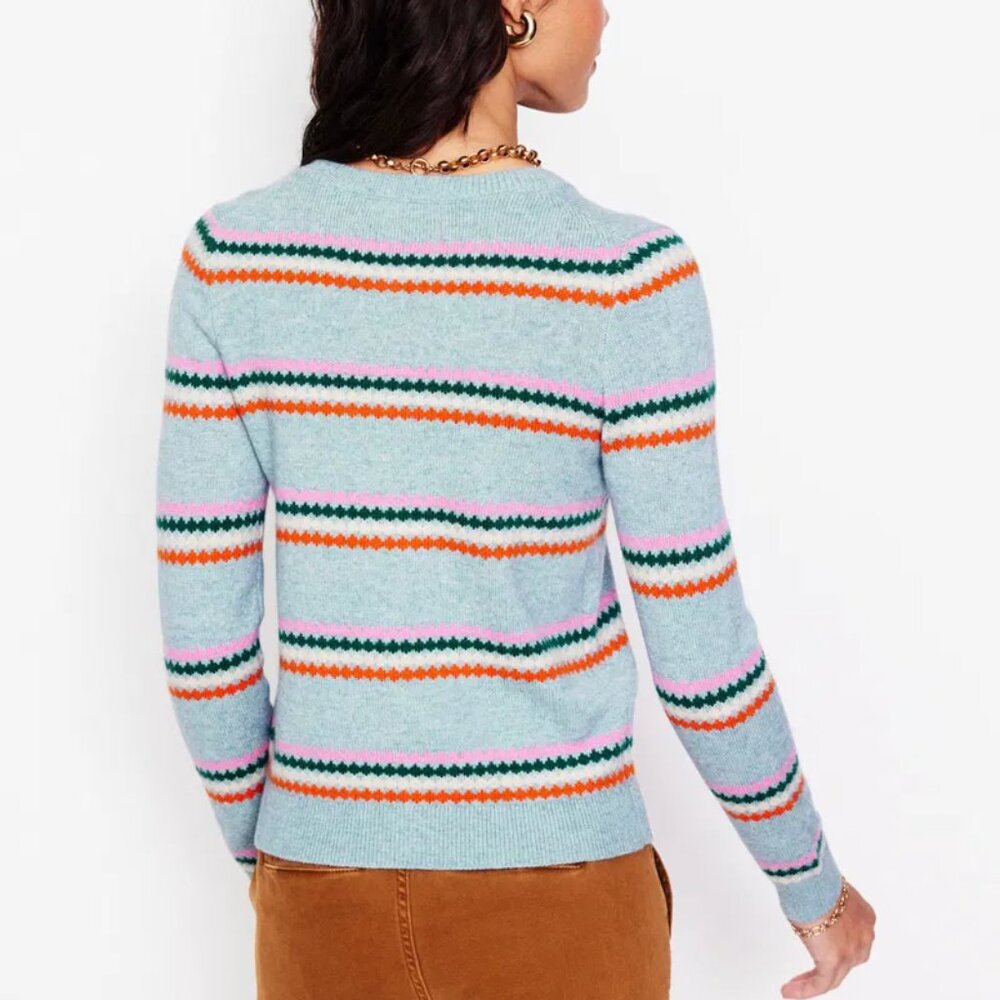 Boden Edie Fair Isle Wool Blend Sweater, size M, fits S (read) - Picture 4 of 7